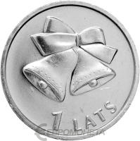 Латвия 1 лат 2012 Колокольчики  фото из магазина евромонета.рф