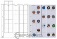 Листы для монет OPTIMA Лист OPTIMA скользящий на 35 ячеек 31,5х32,7 мм. Leuchtturm фото из магазина евромонета.рф