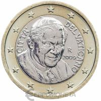 1 евро Ватикан 1 евро 2009 фото из магазина евромонета.рф