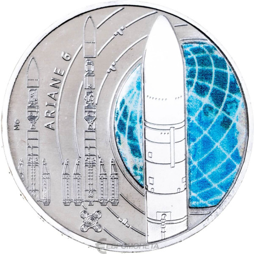 Коллекционная монета Европы Германия 5 евро 2026 Ариана-6 - Исследование космоса | Интернет-магазин евромонета.рф 