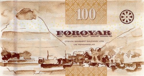Банкноты Фарерских островов Фарерские острова 100 крон 2011 фото из магазина евромонета.рф