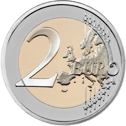 Юбилейная монета Кипр 2 евро 2026 Председательство Кипра в Совете ЕС. Пруф ( Proof ) 