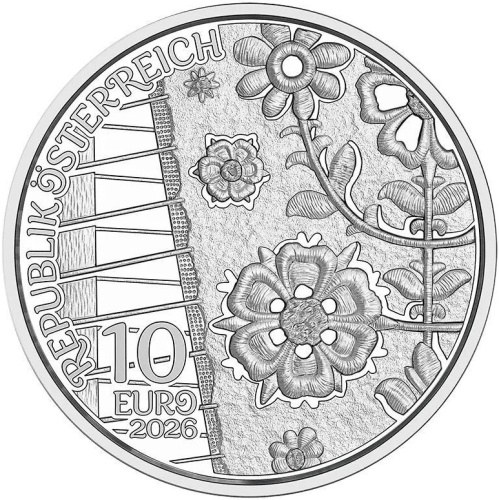 Коллекционная монета Европы Австрия 10 евро 2026 Традиция и мода. Лоден. Пруф ( Proof ) | Интернет-магазин евромонета.рф 