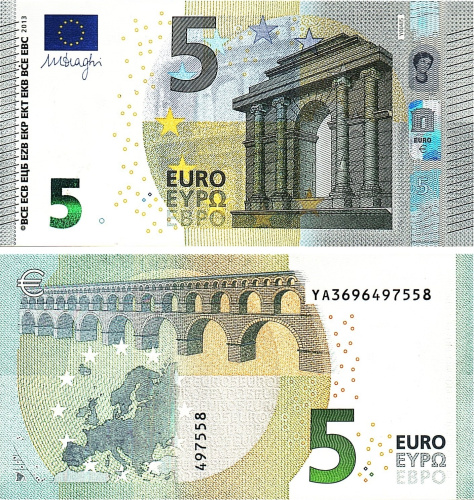 Евросоюз 5 евро 2013 Греция