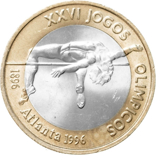 Монеты Португалии Португалия 200 эскудо 1996 XXVI летние Олимпийские Игры, Атланта 1996 фото из магазина евромонета.рф