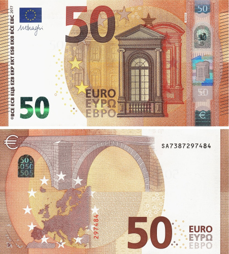 Евросоюз 50 евро 2017 Италия