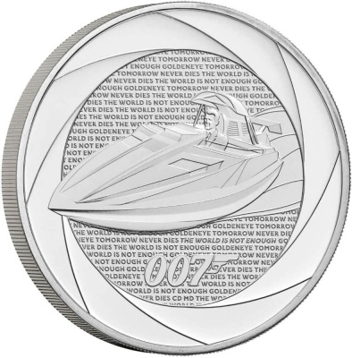 =parent.Name} Великобритания 5 фунтов 2024 Фильмы о Бонде 1990-х годов - Золотой глаз. Буклет ВU фото из магазина евромонета.рф 1