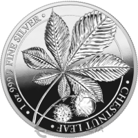 Germania Mint 2021 5 марок Мифический лес: Лист каштана proof   фото из магазина евромонета.рф