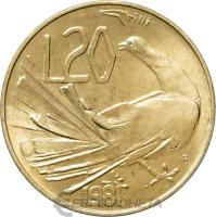 Сан Марино 20 лир 1981  фото из магазина евромонета.рф