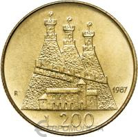 Сан Марино 200 лир 1987  фото из магазина евромонета.рф