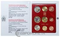 Ватикан 2024 официальный набор монет евро ( 9 монет, от 1 цент до 2 евро + 5 евро биметалл ) фото из магазина евромонета.рф
