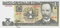 Банкноты Кубы Куба 1 песо 2009 фото из магазина евромонета.рф
