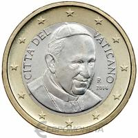 1 евро Ватикан 1 евро 2014 фото из магазина евромонета.рф