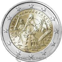 Памятные монеты 2 евро UNC Германия 2 евро 2024 175 лет Конституции Паульскирхе фото из магазина евромонета.рф