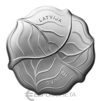 Коллекционная монета Латвия 5 евро 2024 Капуста фото из магазина евромонета.рф