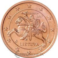 2 евроцента Литва 2 евроцента ( цента ) 2017 фото из магазина евромонета.рф