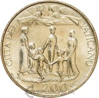 Ватикан 200 лир 1996  фото из магазина евромонета.рф