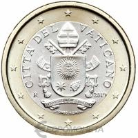 1 евро Ватикан 1 евро 2019 фото из магазина евромонета.рф