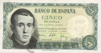 Испания 5 песет 1951 XF  фото из магазина евромонета.рф