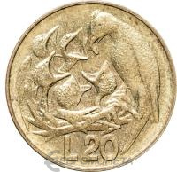 Сан Марино 20 лир 1975  фото из магазина евромонета.рф