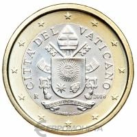 1 евро Ватикан 1 евро 2018 фото из магазина евромонета.рф
