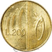 Сан Марино 200 лир 1993  фото из магазина евромонета.рф