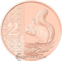 =parent.Name} Великобритания 2 пенса 2023. ВU фото из магазина евромонета.рф