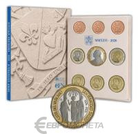 Ватикан 2026 официальный набор монет евро ( 9 монет, от 1 цент до 2 евро + 5 евро биметалл ) фото из магазина евромонета.рф