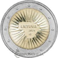 Памятные монеты 2 евро UNC Литва 2 евро 2025 Оборона страны фото из магазина евромонета.рф
