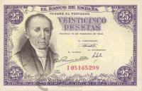 Испания 25 песет 1946 XF  фото из магазина евромонета.рф