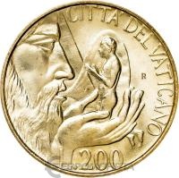 Ватикан 200 лир 1988  фото из магазина евромонета.рф