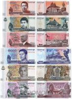 Банкноты Камбоджи Камбоджа набор банкнот 100/200/500/1000/2000/5000 риель 2014-2022 фото из магазина евромонета.рф