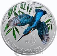 Коллекционная монета Сан Марино 10 евро 2026 Зимородок