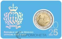 2 евро регулярные Сан Марино 2 евро 2025 коинкард  фото из магазина евромонета.рф