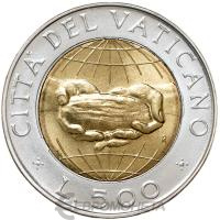 Ватикан 500 лир 1992   фото из магазина евромонета.рф