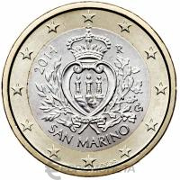 1 евро Сан Марино 1 евро 2014 фото из магазина евромонета.рф
