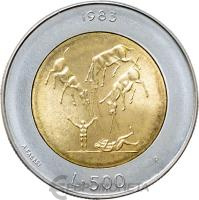 Сан Марино 500 лир 1983  фото из магазина евромонета.рф