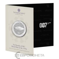=parent.Name} Великобритания 5 фунтов 2023 Фильмы о Бонде 1970-х годов - Шпион, который меня любил. Буклет ВU фото из магазина евромонета.рф