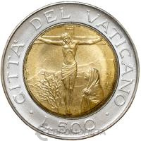 Ватикан 500 лир 1987   фото из магазина евромонета.рф