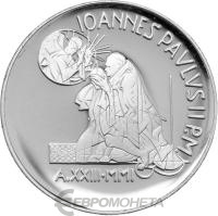 Ватикан 5000 лир 2001 Иоанн Павел II Пасха. Box  фото из магазина евромонета.рф