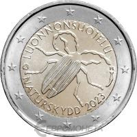 Памятные монеты 2 евро UNC Финляндия 2 евро 2023 Первый закон Финляндии об охране природы 1923 года фото из магазина евромонета.рф