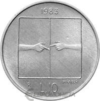 Сан Марино 10 лир 1983  фото из магазина евромонета.рф