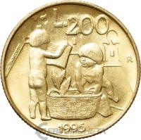 Сан Марино 200 лир 1995  фото из магазина евромонета.рф