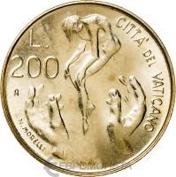 Ватикан 200 лир 1983  фото из магазина евромонета.рф