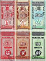 Банкноты Монголии Монголия набор банкнот 10/20/50 монго 1993 фото из магазина евромонета.рф