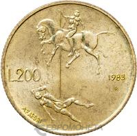Сан Марино 200 лир 1983  фото из магазина евромонета.рф