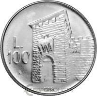 Сан Марино 100 лир 1988  фото из магазина евромонета.рф