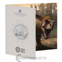 =parent.Name} Великобритания 50 пенсов 2024 Тираннозавр. Буклет ВU фото из магазина евромонета.рф