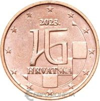 1 евроцент Хорватия 1 евроцент ( цент ) 2023 фото из магазина евромонета.рф