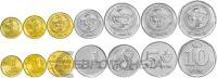 Монеты Киргизии Киргизия набор регулярных монет 2008-2009 фото из магазина евромонета.рф
